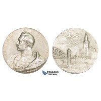 AA190, Germany, Prussia, Wilhelm II, Silver Medal 1899 (Ø40mm, 26.7g) Dortmund Port Inauguration