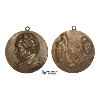 AA192, Germany, Bronze Medal 1904 (Ø60mm, 113g) by Mayer, Goethe, Mephisto & Faust