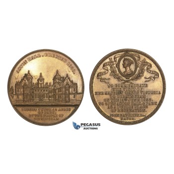 AA195, Great Britain, Victoria, Bronze Medal 1858 (Ø44.5mm, 52.3g) Aston Hall, Birmingham