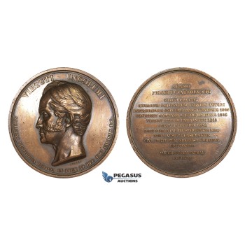 AA199, Poland, Bronze Medal 1847 (Ø56mm, 94.8g) by Barre, Prince Czartoryski, Polish Historical Society
