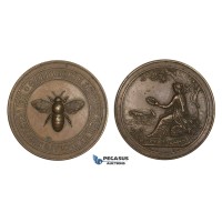 AA202, Russia, Bronze Medal 1871 (Ø45mm, 33.6g) by Dimitriev, Estonia Agricultural Society, Bee