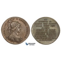 AA204, Sweden, Bronze Medal c. 1700 (Ø34mm, 14.1g) by Hedlinger, Queen Christina