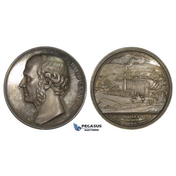 AA213, Sweden, Silver Medal 1886 (Ø48mm, 54.7g) by Ahlborn, David Carnegie, Halfsekels Mine