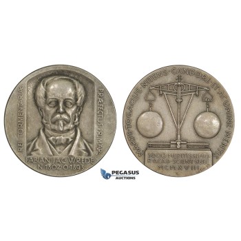 AA223, Sweden, Silver Medal 1918 (Ø31mm, 14.8g)  Science Academy