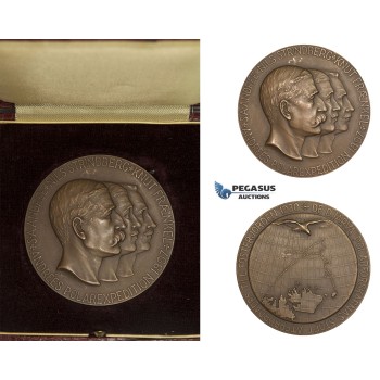 AA229, Sweden, Bronze Medal 1930 (Ø56mm, 71.2g) by Ohlson, Arctic Balloon Polar Exhibition
