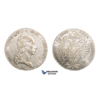 AA279, Austria, Franz II,  Reichskrone 1/2 Taler 1805-A, Vienna, Silver (14.01g) Lustrous aEF, Rare!