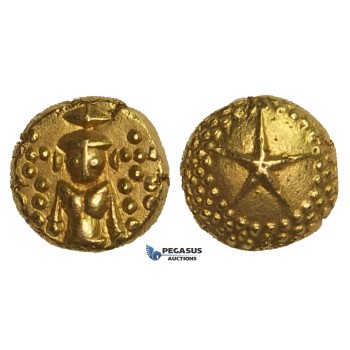 AA294, India (EIC) Madras Presidency, Gold Star Pagoda ND (ca. 1740-1807) Madras mint, Gold (3.38g) AU