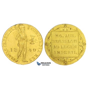 AA310, Netherlands, Trade Coinage, Ducat 1840, Utrecht, Gold (3.48g) Lustrous AU
