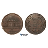 AA325, Dutch Indies, Bronze Medal 1858 (Ø41.3mm, 34.5g) by Massonnet, Batavia (Jakarta, Indonesia) Masonic Lodge, Rare!