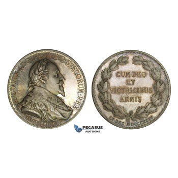 AA462, Sweden, Silver Medal 1894 (Ø39mm, 24g) by Lindberg, Gustav II 300 Year Anniversary