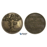 AA465, Switzerland, Bronze Medal 1938 (Ø61mm, 110g) by Huguenin, Neuchatel University, Owl