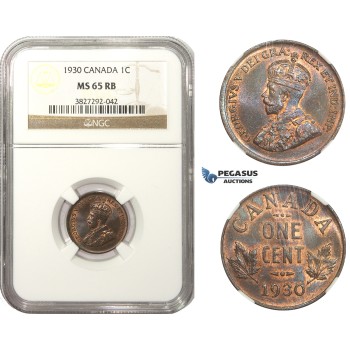 AA472, Canada, George V, 1 Cent 1930, NGC MS65RB