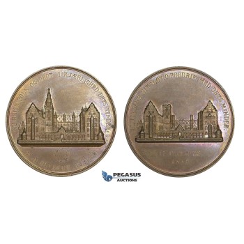 AA588, Denmark, Bronze Medal 1861 (Ø44.8, 41.7g) by Schmahlfeld, Castle
