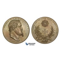 AA589, Denmark, Frederik VII, Bronze Masonic Medal 5863 (1863) (Ø55mm, 68.2g) by Schmahlfeld & Christesen