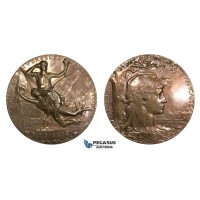 AA596, France, Bronze Medal 1900 (Ø63.6mm, 108g) by Chaplain, Paris Olympic Games, Universal Exhibition