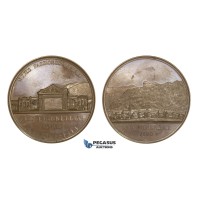 AA599, Germany, Bronze Medal 1890 (Ø60mm, 81.5g) by Lauer, Oberammergau Passion Theater