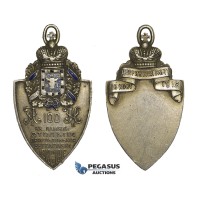 AA610, Russia & Moldavia, Enameled Silver Jeton Medal 1912 (45x24mm, 10.8g) Bukowina Centenary, Rare!!
