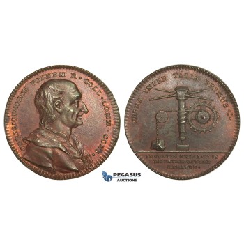 AA612, Sweden, Bronze Medal 1749 (Ø31.5mm, 11.1g) by Fehrman, Christopher Polhem, Engineer