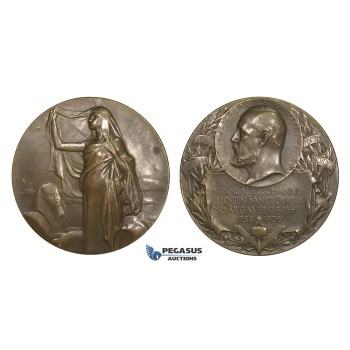 AA616, Sweden, Bronze Medal 1906 (Ø50mm, 66.8g) by Lindberg, Masonic Lodge, Egyptian Sphinx