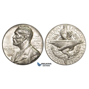 AA621, Sweden, Silver Medal ND (1920) Alfred Nobel (Ø27mm, 11.9g) Swedish Medical Society