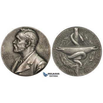 AA622, Sweden, Silver Medal ND, Alfred Nobel (Ø26.6mm, 12.8g) Swedish Medical Society