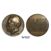 AA735, France & Russia, Bronze Medal 1937 (Ø68mm, 151.6g) by Turin, Paul Boyer, Russian Teacher