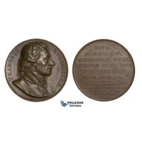 AA742, Poland, Bronze Medal 1818 (Ø41mm, 39.8g) by Caunois, Tadeusz Kosciuszko, National Hero