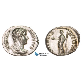 AA753, Roman Empire, Hadrian (117-138 AD) AR Denarius (3.66g) Rome, 132-34 AD, Clementia, Lustrous AU-UNC
