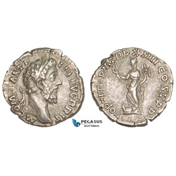 AA754, Roman Empire, Commodus (177-192 AD) AR Denarius (2.48g) Rome, 188-89 AD, Fortuna