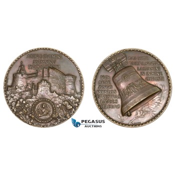 AA775, Italy, Bronze Medal 1925 (Ø80mm, 221g) by Johnson, Rovereto “Campana dei Caduti” (Bell of the Fallen), WW1 Heroes, Rare!