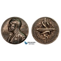 AA783, Sweden, Silver Medal 1920 (Ø27mm, 12g)  Alfred Nobel, Swedish Medical Society