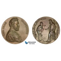 AA785, Denmark, Bronze Medal ND (Ø60mm, 112g)  Doctor Carl Julius Salomonsen, Medicine, Nude Art