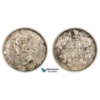 AA802, Canada, Victoria, 5 Cents 1893, Silver, Toned VF