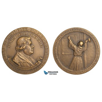 AA881, Germany, Bronze Medal 1917 (Ø51mm, 49.7g) Martin Luther, 400 Years of Reformation