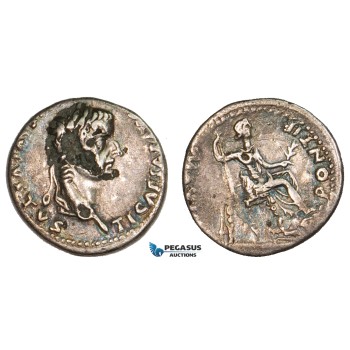 AA890, Roman Empire, Tiberius (14-37 AD) AR Denarius Tribute Penny (2.36g) Lugdunum (Lyon), 18-35 AD, Pax, damaged on Obv.