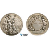 AA972, France & United States, Art Nouveau Silver Medal ND (c. 1900) (Ø44.5mm, 45.5g) by Rivet, Viticulture