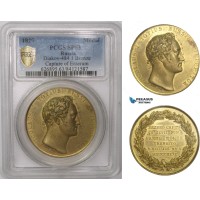 AA978, Russia & Turkey (Ottoman Empire), Gilt Bronze Medal 1829 (Ø36.5mm) by Loos, Capture of Erzurum, PCGS SP63
