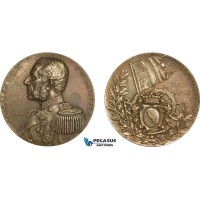 AA985, Sweden, Bronze Medal 1900 (Ø50mm, 61g) by Lindberg, Admiral Fredrik Wilhelm von Otter, Polar Expedition