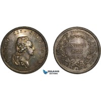 AA990, Sweden, Gustav III, Silver Swedish Academy Medal of Merit (1786) Restrike of 1919 (Ø34.5mm, 16.9) by Fehrman