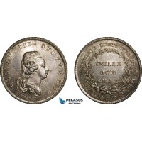 AA991, Sweden, Gustav III, Silver Swedish Academy Medal of Merit (1786) Restrike of 1925 (Ø34.5mm, 20.6) by Fehrman