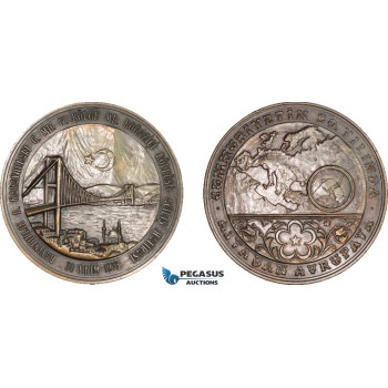 AA994, Turkey, Bronze Medal 1973 (Ø75mm, 166g) Bosphorus Bridge, Rare!