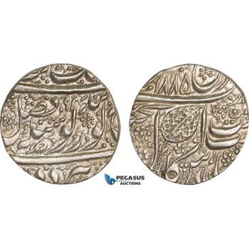 AB111, India, Sikh Empire, Rupee VS1894, fixed date VS1885, Silver (11.17g) Lustrous aUNC