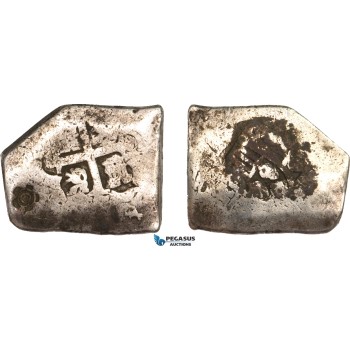 AB142, Netherlands East Indies, Madura, Sultan Paku Nata Ningrat, 1 Real Batu Cob ND (1811-54) Silver (25.72g) F-VF