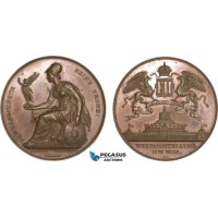 AB192, Austria, Bronze Medal 1873 (Ø53mm, 50.8g) by Schmahlfeld & Christensen, Owl, Athena