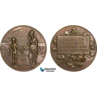 AB193, Austria, Bronze Medal 1926 (Ø41mm, 27.5g) by Schwab, Athena, Owl, Vienna High School