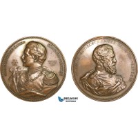 AB200, Germany, Bronze Medal 1888 (Ø70mm, 130g) by Lauer & Schwabe, Wilhelm II & Friedrich II, Rare!