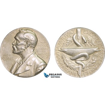 AB208, Sweden, Silver Medal 1978 (Ø26.5mm, 12.8g) Alfred Nobel, Swedish Medical Society