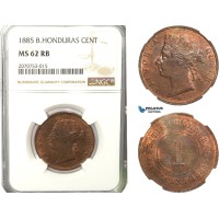 AB236, British Honduras, Victoria, 1 Cent 1885, NGC MS62RB