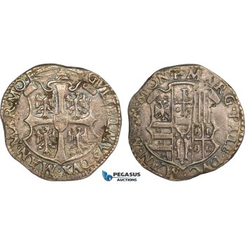 AB362, Italy, Casale Monferato , Guglielmo I Gonzaga, Cavallotto ND (1550-65) Silver (2.56g) Toned VF