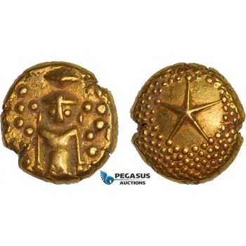 AB383, India (EIC) Madras Presidency, Gold Star Pagoda ND (ca. 1740-1807) Madras mint, Gold (3.39g) AU